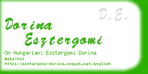 dorina esztergomi business card